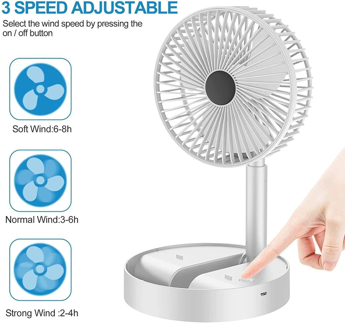 Powerful Rechargeable Table Fan ™